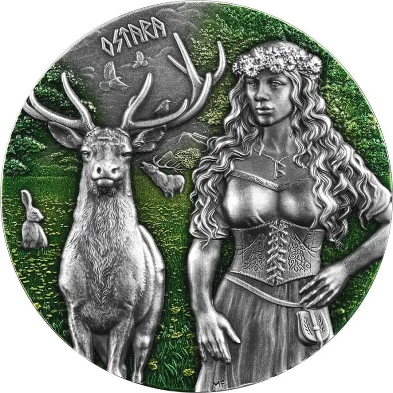 [白銀之手]&lt;預購&gt;2023德國女武神系列2-奧斯塔拉2盎司精鑄高浮雕銀幣13000