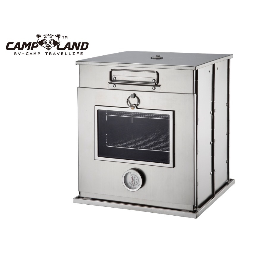 CAMP LAND RV-ST600 不鏽鋼摺疊烤箱(烘焙.煙燻兩用)【露營生活好物網】