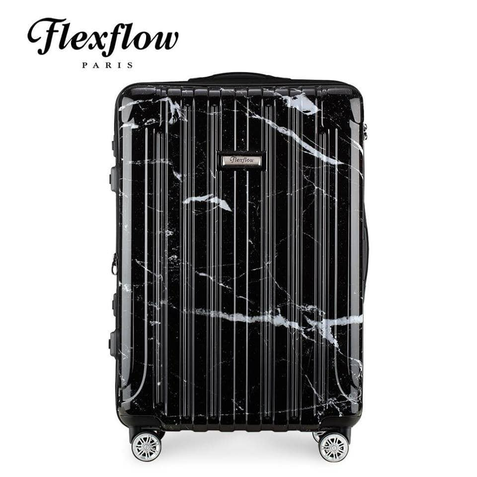 Flexflow 費式芙麗 黑大理石 里爾擴充系列29吋 智能測重防爆拉鍊旅行箱 可擴充 現貨一個
