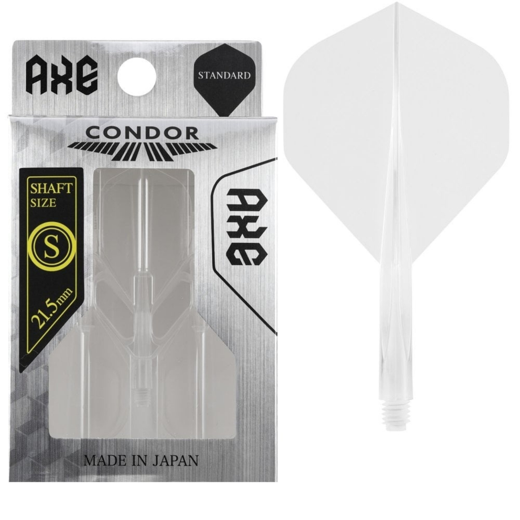 {台中BRUNS飛鏢用品專賣店}透明色.超級耐用尾翼.STANDARD大小.S長度.CONDOR AXE.一體成形尾翼