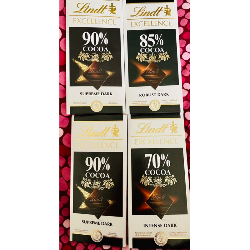 Lindt Excellence Dark 70 ,90,85 % 瑞士蓮可可巧克力100g