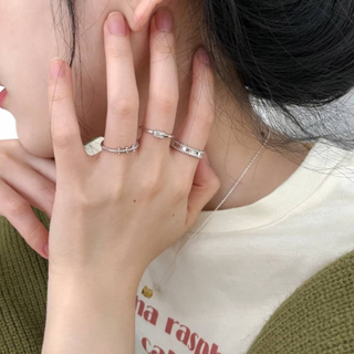 《現貨》韓國東大門 925純銀 鬱金香戒指 圓珠戒指 寬面戒指 時尚 開口戒 純銀戒指 如意貓