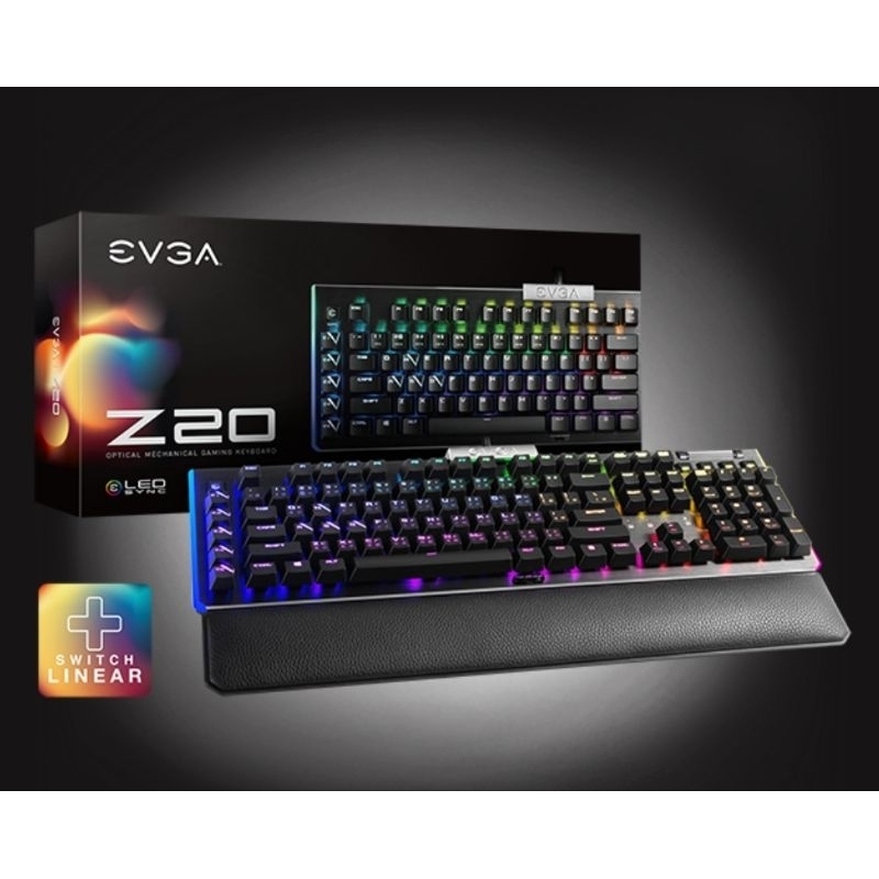 全新 EVGA Z20 RGB 光學機械式電競鍵盤  線性光軸(linear)