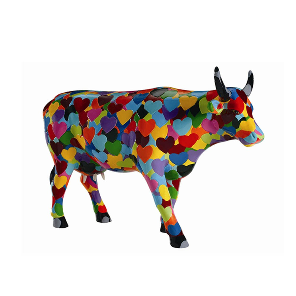 【瑞士 CowParade】彩繪牛 愛心《WUZ屋子-台北》彩繪牛 藝術品 公仔 雕像 收藏品 牛年 送禮 禮物 收藏