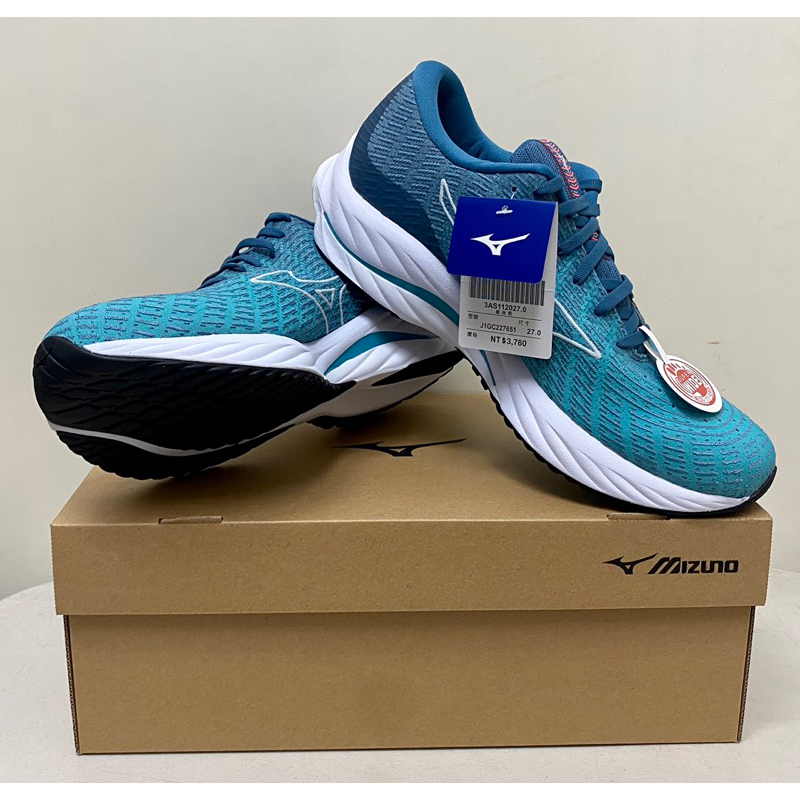 MIZUNO WAVE RIDER 26 美津濃 男 慢跑鞋 4E 超寬楦 避震 經典 (J1GC227651)