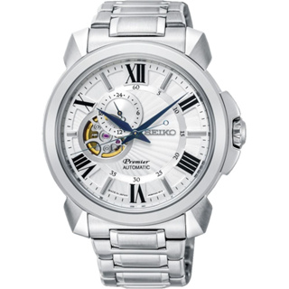 SEIKO 精工錶 Premier 開芯羅馬機械腕錶 4R39-00S0S(SSA691J1)