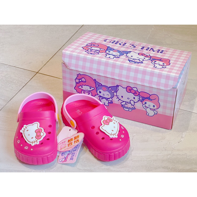 台灣製 兒童拖鞋 布希鞋 女童 涼鞋 Hello Kitty 粉