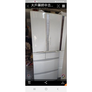 一級能效，日本原裝～二手中古日立567公升5門變頻冰箱，可製冰，有真空室，寬68.5，高181cm，型號R-S59AMJ