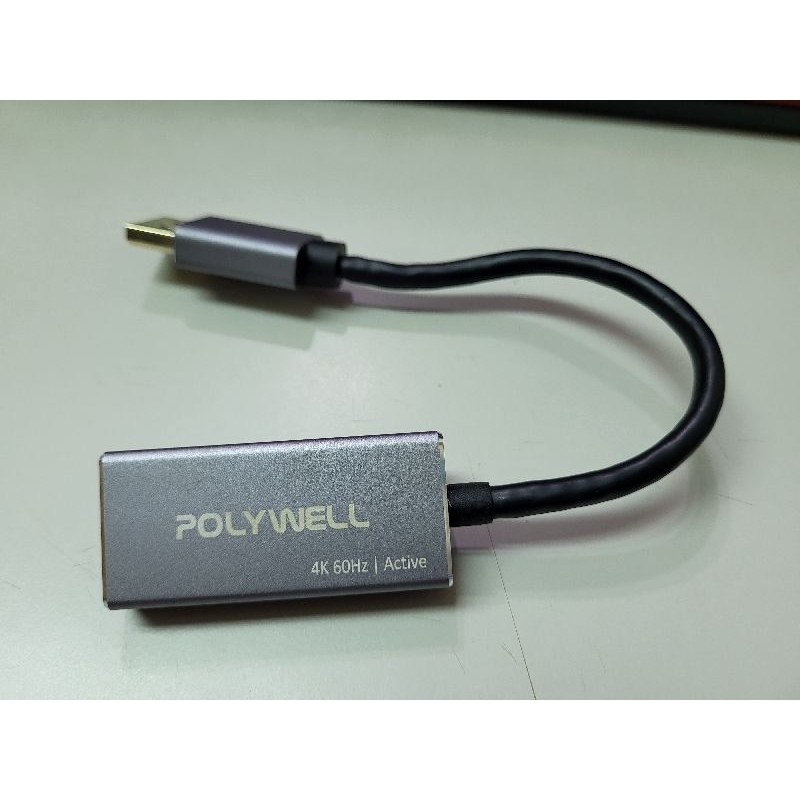 Polywell DP 轉 HDMI 2.0 主動式轉接線 公對母 4k60hz