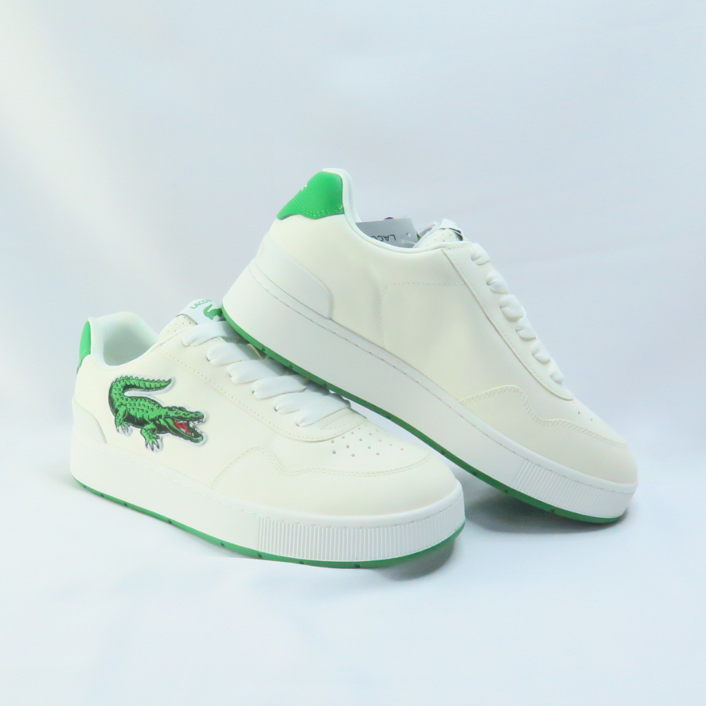 LACOSTE 男休閒鞋 45SMA0147082 買鞋送襪 大鱷魚LOGO 象牙白【iSport愛運動】