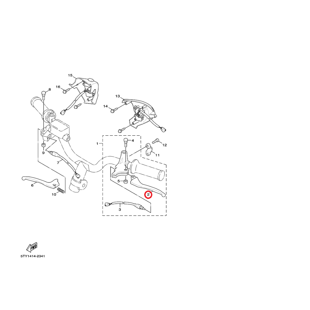 YAMAHA 原廠 勁戰 新勁戰 一 二 三 代 鼓剎 左拉桿 左把手 料號：5ML-H3912-00