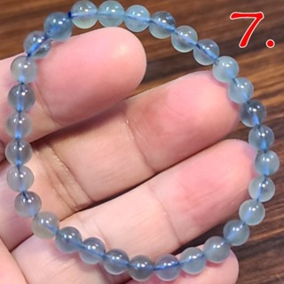 海藍寶 魔鬼藍 手鍊 手環 手珠 魔鬼海藍寶 5.8~6.1mm 天然❤水晶玉石特賣#R154-3