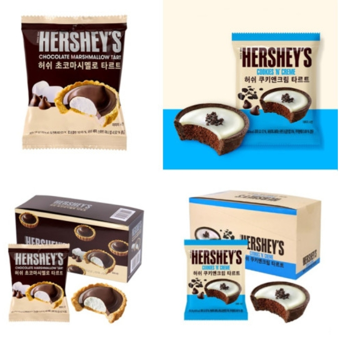 【預購】肥章魚㊣正韓代購★韓國 HERSHEY'S 餅乾塔 巧克力塔 棉花糖巧克力塔 38g