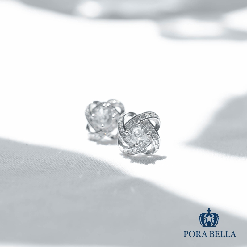 <Porabella>925純銀鋯石耳環 簡約大方 氣質款 小資女必備 閃亮亮 Earrings
