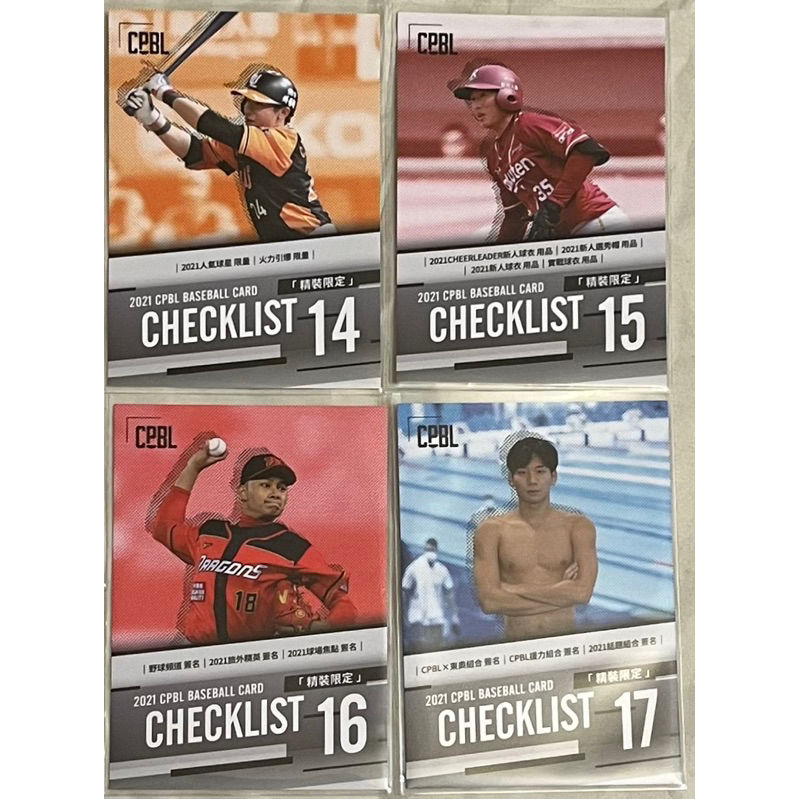 中華職棒 2021年度球員卡 精裝版限定checklist卡 清單卡