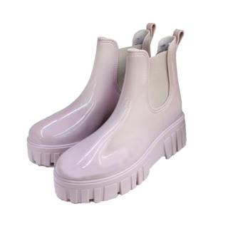SK 鞋子大王｜女款 日韓時尚雨靴 顯瘦修飾雨靴 挑高3~4cm左右底 雨鞋 造型雨靴-亮粉紅