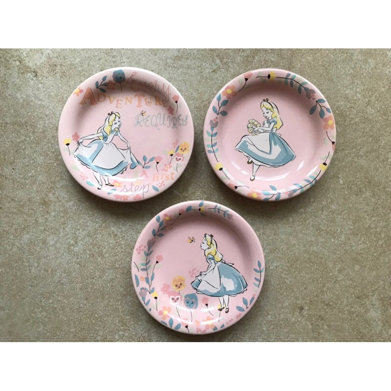 Disney Alice in wonderland 愛麗絲夢遊仙境 碟皿 全新 下午茶點盤 食器皿 陶瓷 迪士尼
