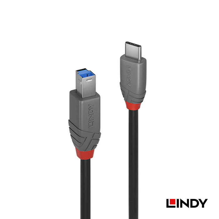 LINDY 林帝 ANTHRA系列 USB3.2 GEN1 公 TO 公 傳輸線 2M (36667)