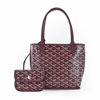 GOYARD ANJOU雙面塗料帆布logo購物包-迷你/酒紅｜100%原廠真品｜JS Maxx官方旗艦館