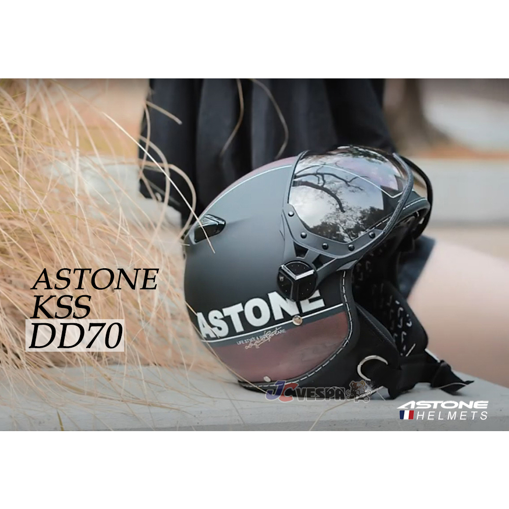 【JC VESPA】ASTONE KSS DD70 雙鏡片 復古飛行帽 (S~XL) 內襯整頂可拆洗 半罩安全帽 復古帽