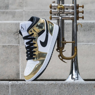 ☆小B之都☆ Air Jordan 1 Mid SE “Metallic Gold” DC1419-700 液態金