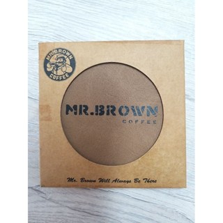 （二手）Mr.Brown 伯朗咖啡皮質紀念杯墊
