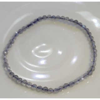 灰月光石 手鍊 圓珠 刻面珠 切面珠 手環 手珠 3mm 4mm天然❤水晶玉石特賣#Z13
