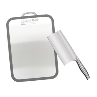 理想PERFECT 晶品不鏽鋼剁刀一入 HF-85001-S+雙面不鏽鋼麥稈砧板 097Y-212(超值組合價)
