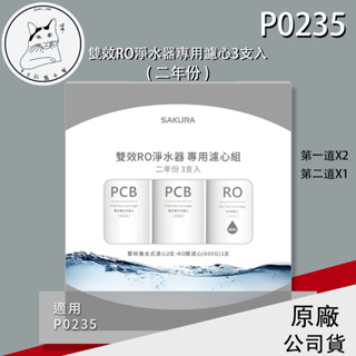 SAKURA櫻花 原廠公司貨 F2194 雙效RO淨水器專用濾心3支入 (二年份) P0235適用