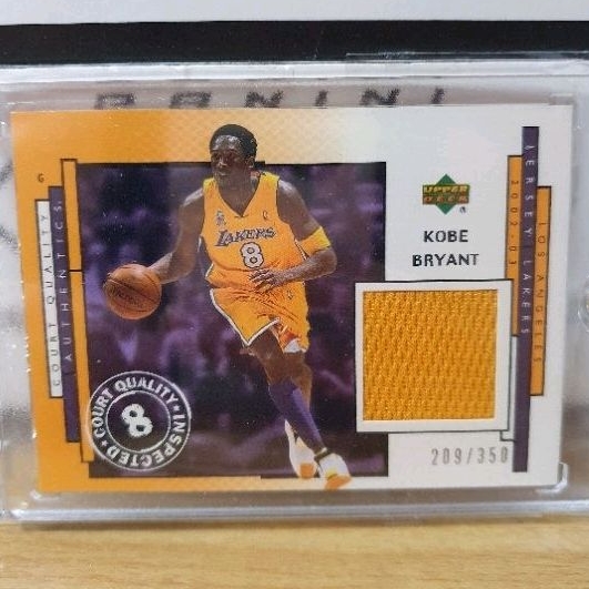 Upper Deck Kobe Bryant 球衣 Patch 限量350 209/350 附殼 NBA 籃球卡 球員卡