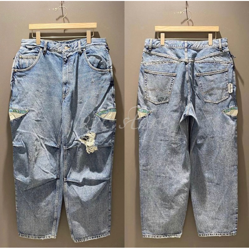 BEAMS JAPAN X SSZ 23SS DAMAGE CUT DENIM 水洗 破壞 長褲 牛仔褲 休閒褲