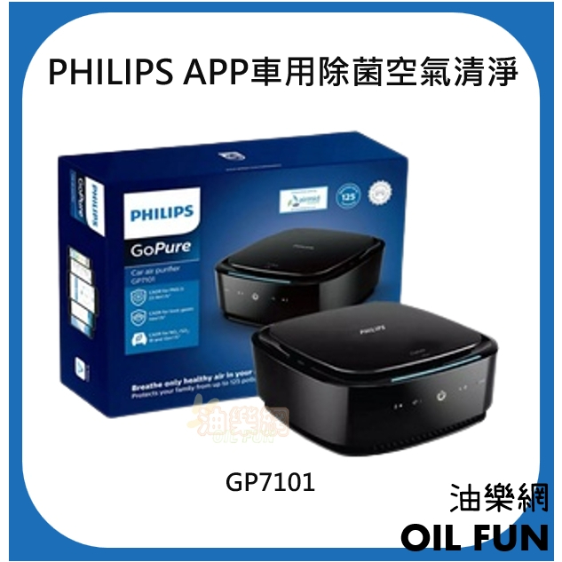 【油樂網】PHILIPS 飛利浦 GP7101 APP車用除菌空氣清淨