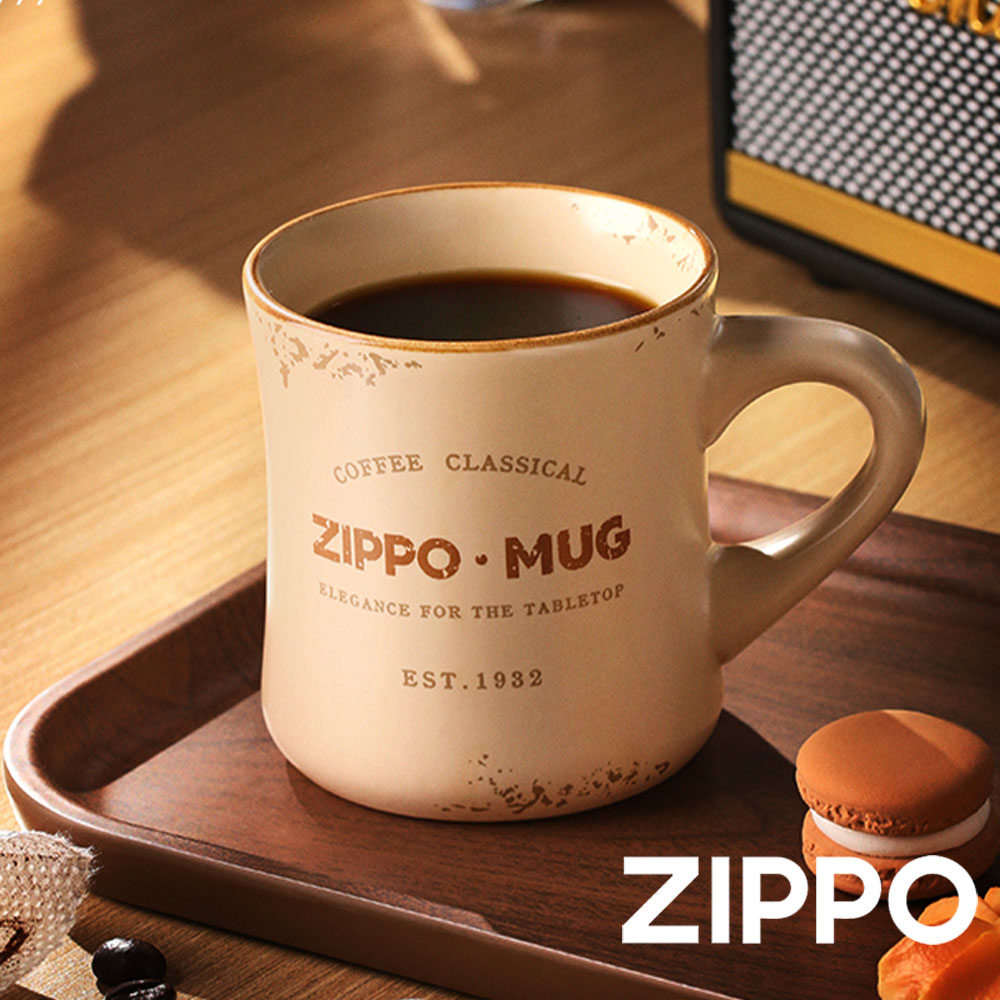 ZIPPO 經典馬克陶瓷杯 360ml  複古咖啡杯 咖啡杯 復古設計 陶瓷杯