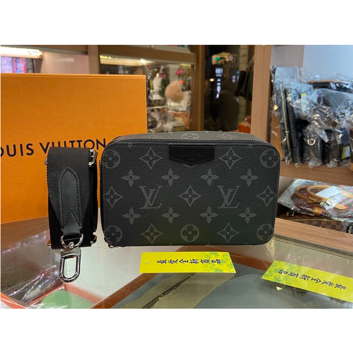 Louis Vuitton LV Alpha pochette trio Grey Leather ref.272764 - Joli Closet