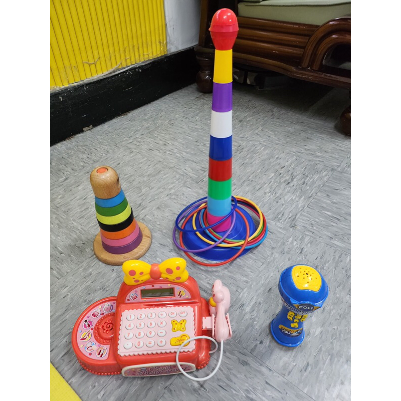 幼童玩具—ikea積木/童玩套圈圈/收銀機/麥克風