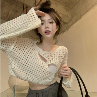 【西西比】長袖上衣 夏天衣服 防曬外套 罩衫 ins 風衣服 女生衣服 短版上衣 oversize 長袖 正韓上衣