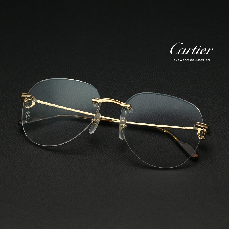 Cartier CT0252O 卡地亞品牌眼鏡｜時尚經典大臉斯文金色無框休閒眼鏡 男生品牌眼鏡框【幸子眼鏡】