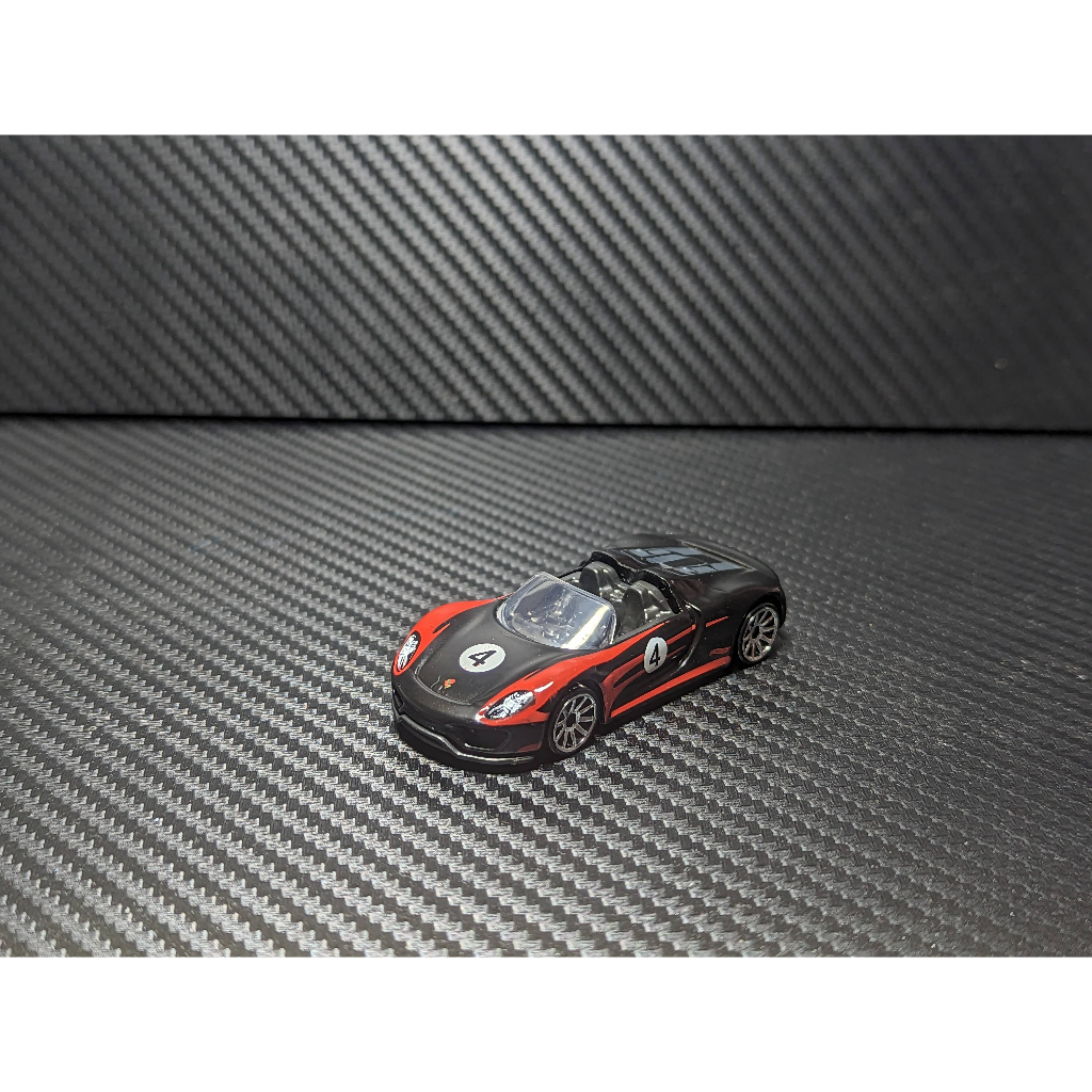 【裸車】風火輪 Hot Wheels 保時捷 918 PORSCHE 918 SPYDER 敞篷 黑紅塗裝