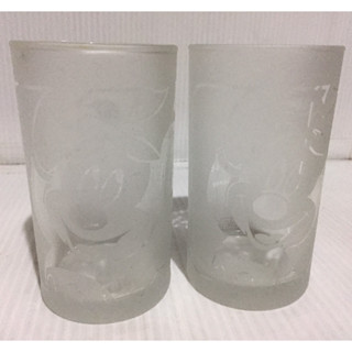 【卡漫精品館】Disney 迪士尼【MICKEY 米奇圖案透明水杯組】二個一套 全新已絕版逸品