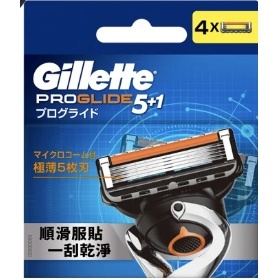 Gillette 吉列】Proglide 無感系列 刮鬍刀頭(4刀頭