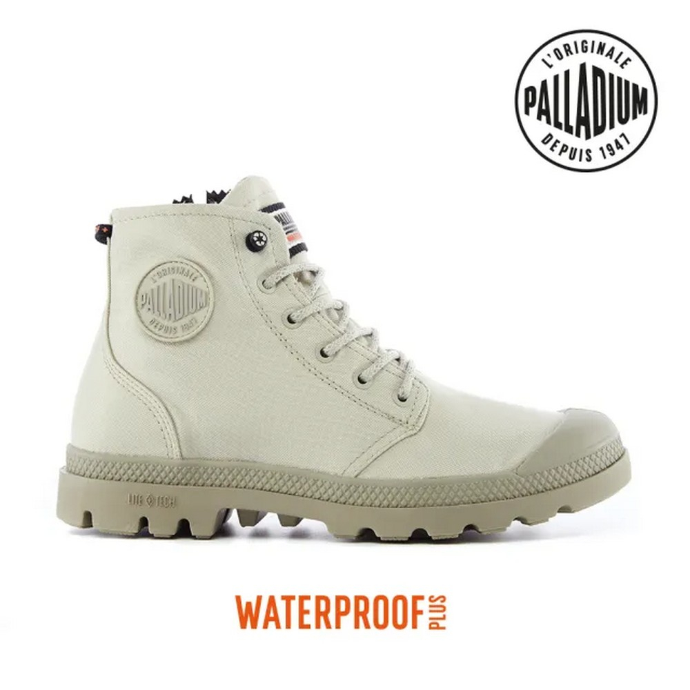 PALLADIUM PAMPA RCYCL LT +Z~PELICAN BEIGE 中 防水休閒鞋 77037217