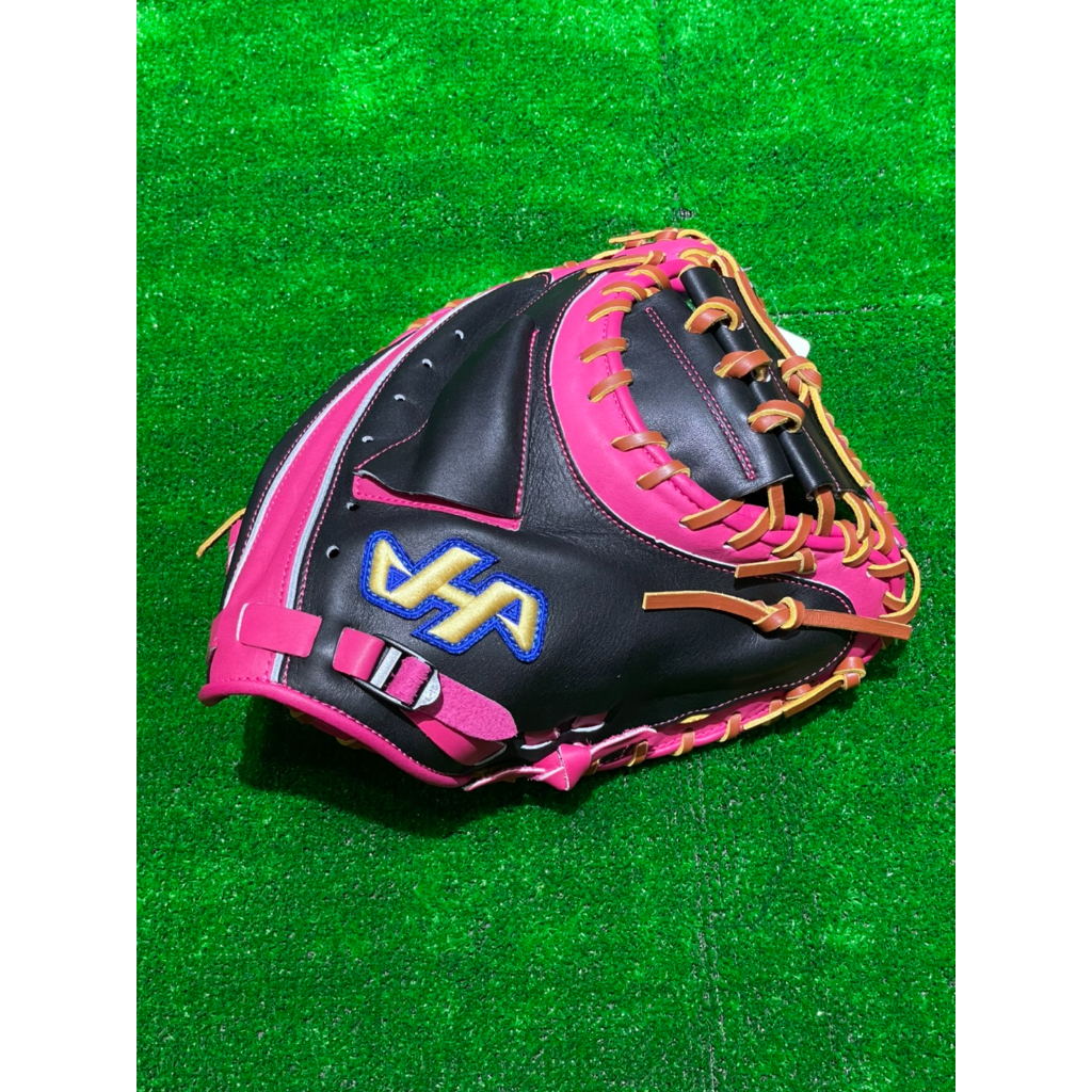 棒球世界HATAKEYAMA HA 高級硬式棒球手套 捕手特價黑粉紅配色款