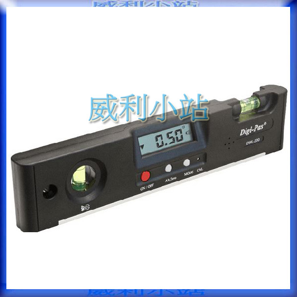 威利小站】DIGI-PAS DWL-200 數位水平儀(附磁) 二用式.強力磁鐵.配備蜂