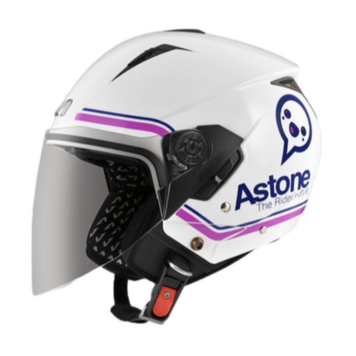 ASTONE RST AQ11 白紫 可拆洗 內墨鏡設計 通風系統 3/4罩 半罩 安全帽