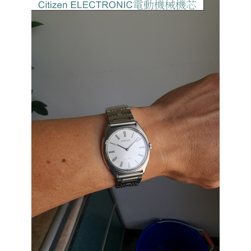 少見款式Citizen 星辰ELECTRONIC(Cosmotron)系列 電力驅動機械錶 二手良品#195