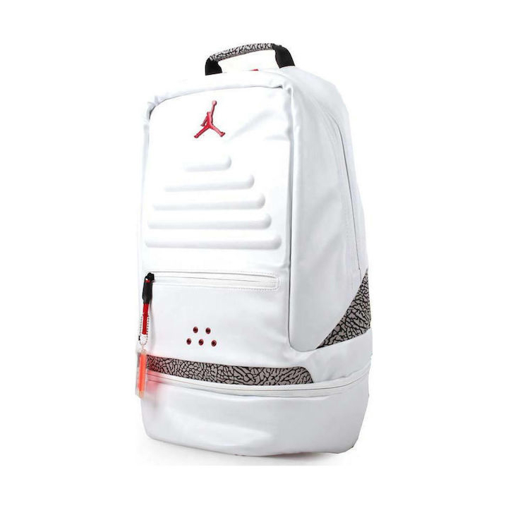 NIKE Air Jordan Retro 3 AJ3 3代 爆裂紋 白紅色 後背包 獨立置鞋空間 9A0018-001