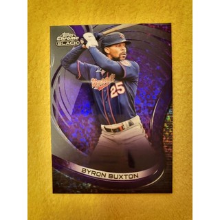2022 Topps Chrome black Purple Diamond雙城黑鱒魚 Buxton 球員卡限量150張