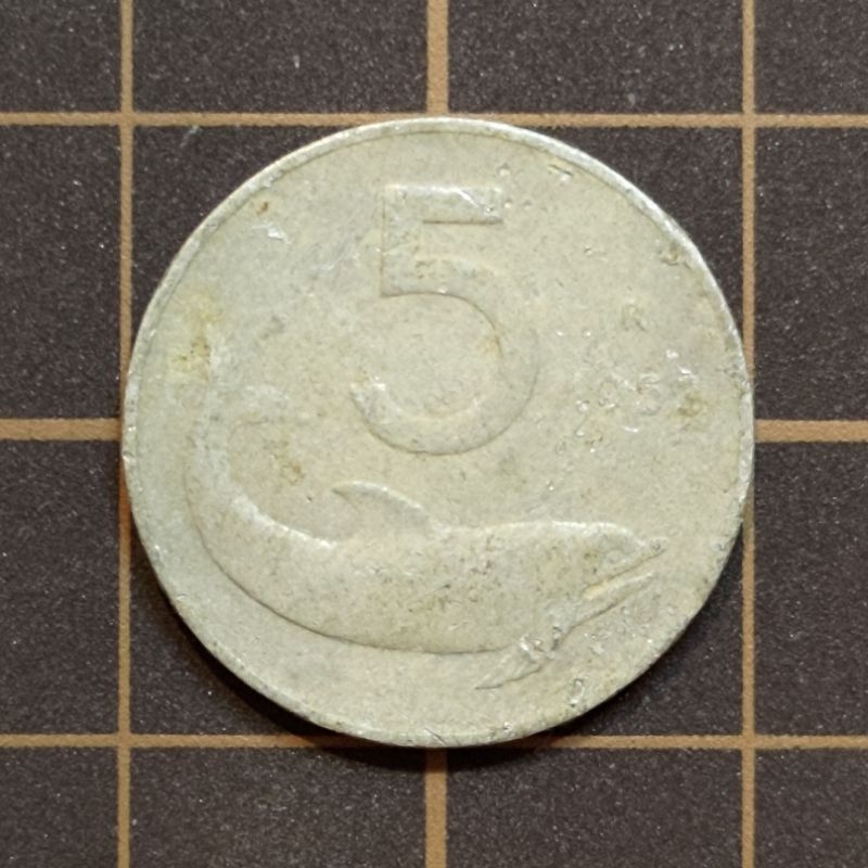【新竹黃生生】義大利 硬幣 5 里拉 1953年《流通品相》