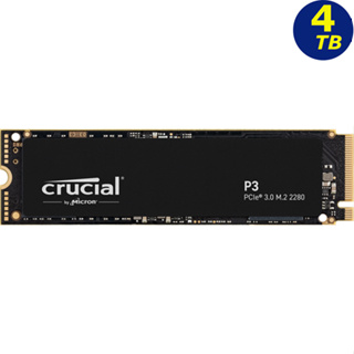 Crucial P3 4TB 4T NVMe PCIe M.2 SSD 3500MB/s 美光固態硬碟