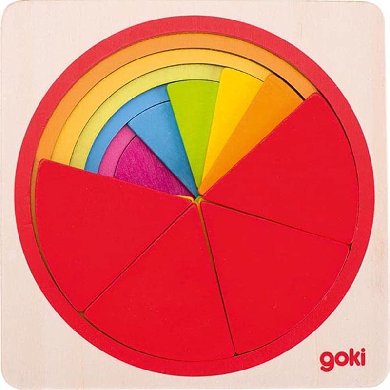 二手 GOKI Rainbow Circle Puzzle
